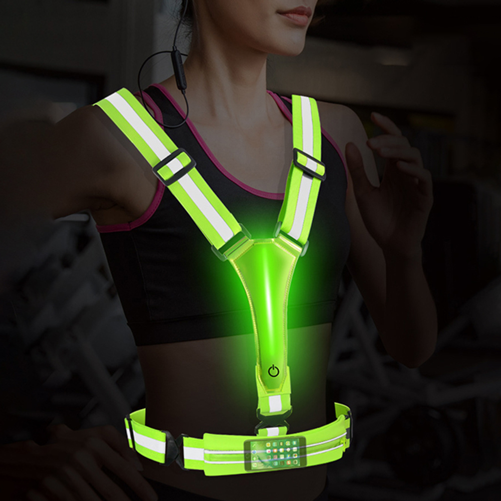 Running Gear Winter Men - LED Reflective Vest Light Up Running