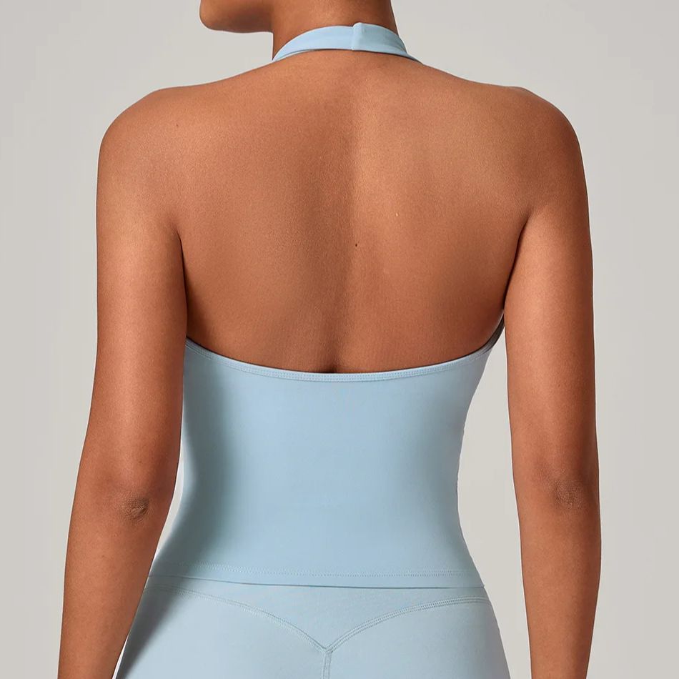 Running Hydration Vest - Ningyu Wrinkled V-neck Hanging neck Yoga