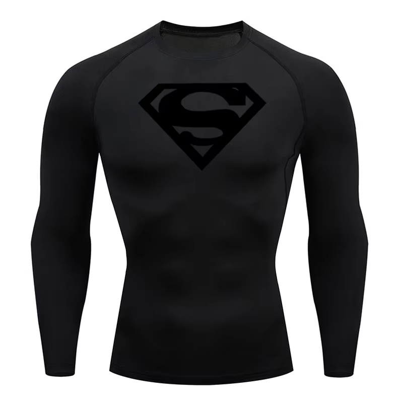 Running Jogging Gear - Men's Running Compression Long-Sleeve Sports T-Shirt,