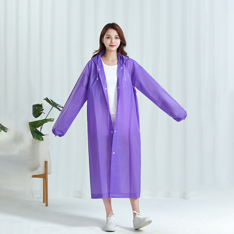 1pc Hooded Rain Coat Women Men - Running Gear Rain recension och pris