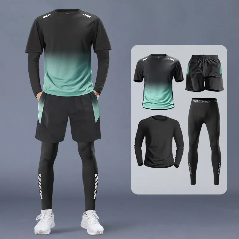 Men's 4-Piece Athletic Set - P - Running Jogging Gear recension och pris