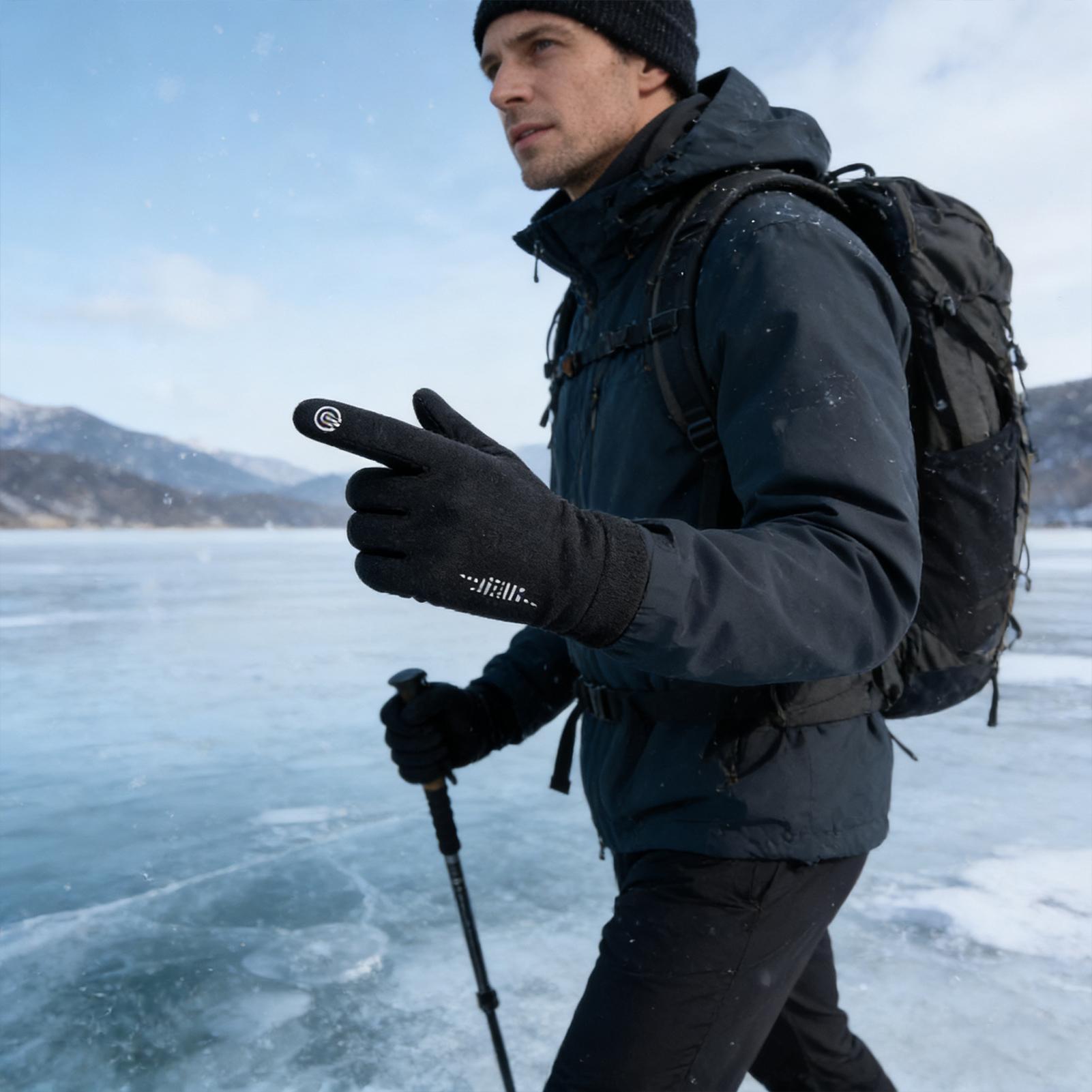 Warm Cycling Gloves Full Finge - Running Gear In Snow recension och pris